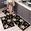 Retro Floral Rug For Kitchen Floor Chinese Style Flower Carpet Runner Home 40x60cm 40x120cm 2 Pieces Laundry Mats Absorbent Non-slip Chair Mat