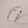 Pulsera Animal Punk Hip Hop Serpiente Abierta Ajustable para Mujer Color Plata Vintage Pulseras Joyería para Fiesta de Boda Regalos