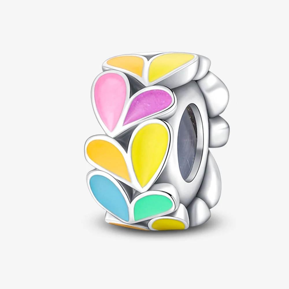 New In Color Zircon Angle Round Clip Bead Fit Pan Original Bracelet Women Copper Safety Chain Jewelry Gift