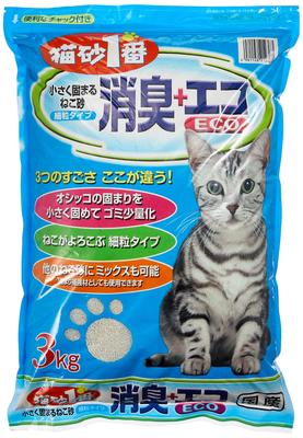 Kunimine Cat Litter 1 Deodorizing Eco 3kg No. +