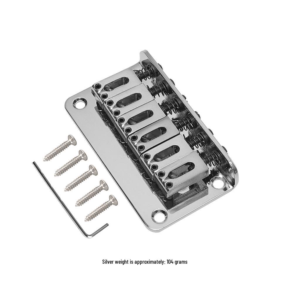 Хромированный/Черный Бридж-Струнодержатель для Электрогитары, 78 мм