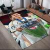Guler Flanell Teppich mit Aufdruck, Heim Sofa Dekoration für Wohnzimmer & Schlafzimmer, Rutschfeste Spiel Flanell Bodenmatte für Spielzimmer