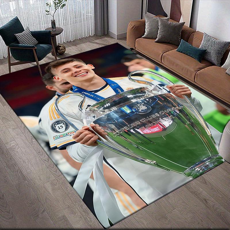 Guler Flanell Teppich mit Aufdruck, Heim Sofa Dekoration für Wohnzimmer & Schlafzimmer, Rutschfeste Spiel Flanell Bodenmatte für Spielzimmer