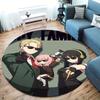 Spyfamily Round Area Rug Carpet Rug For Living Room Bedroom Sofa Playroom Decor Nonslip Floor Mat
