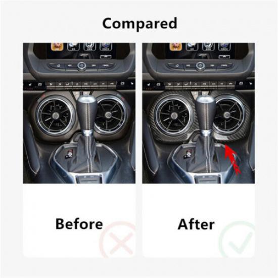 Carbon Fiber Center Air Vent Cover Decoration For for Chevrolet Camaro 16 17 18