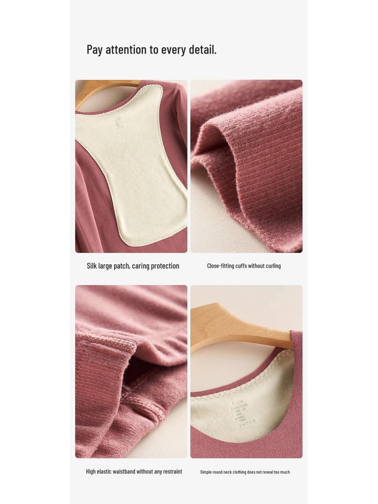 Ovieze Termisk Fleece Set: Unisex Sömlös Varm Överdel & Underdel för Vinter