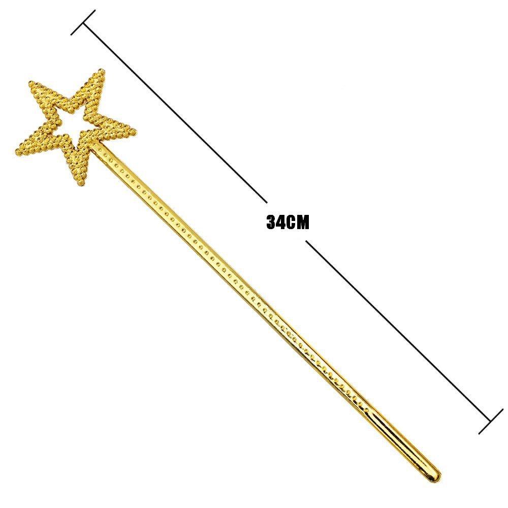 AKOAK Star Wand,13 Inches Gold Fairy Princess Angel Wand