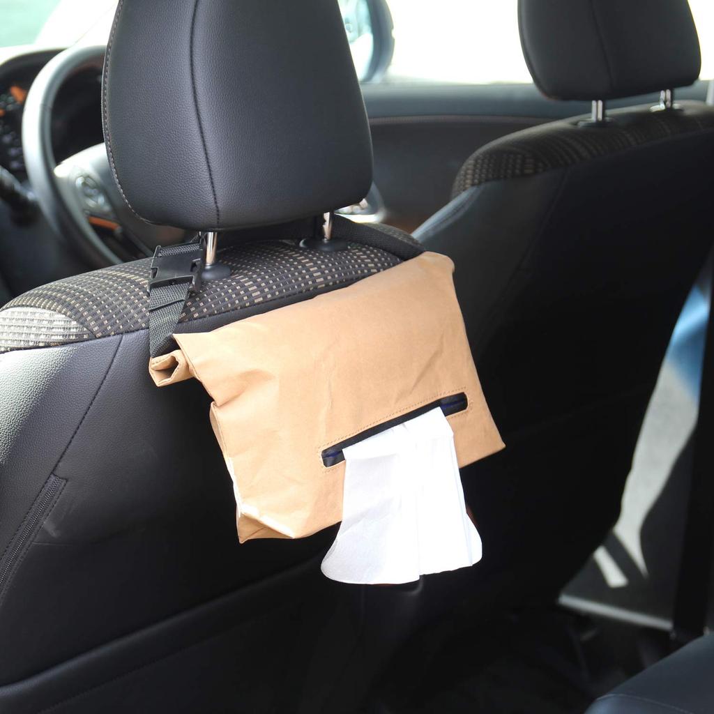 Carmate Tissue Car Headrest Kraft DZ465 Case, Storage, Mount, Paper,
