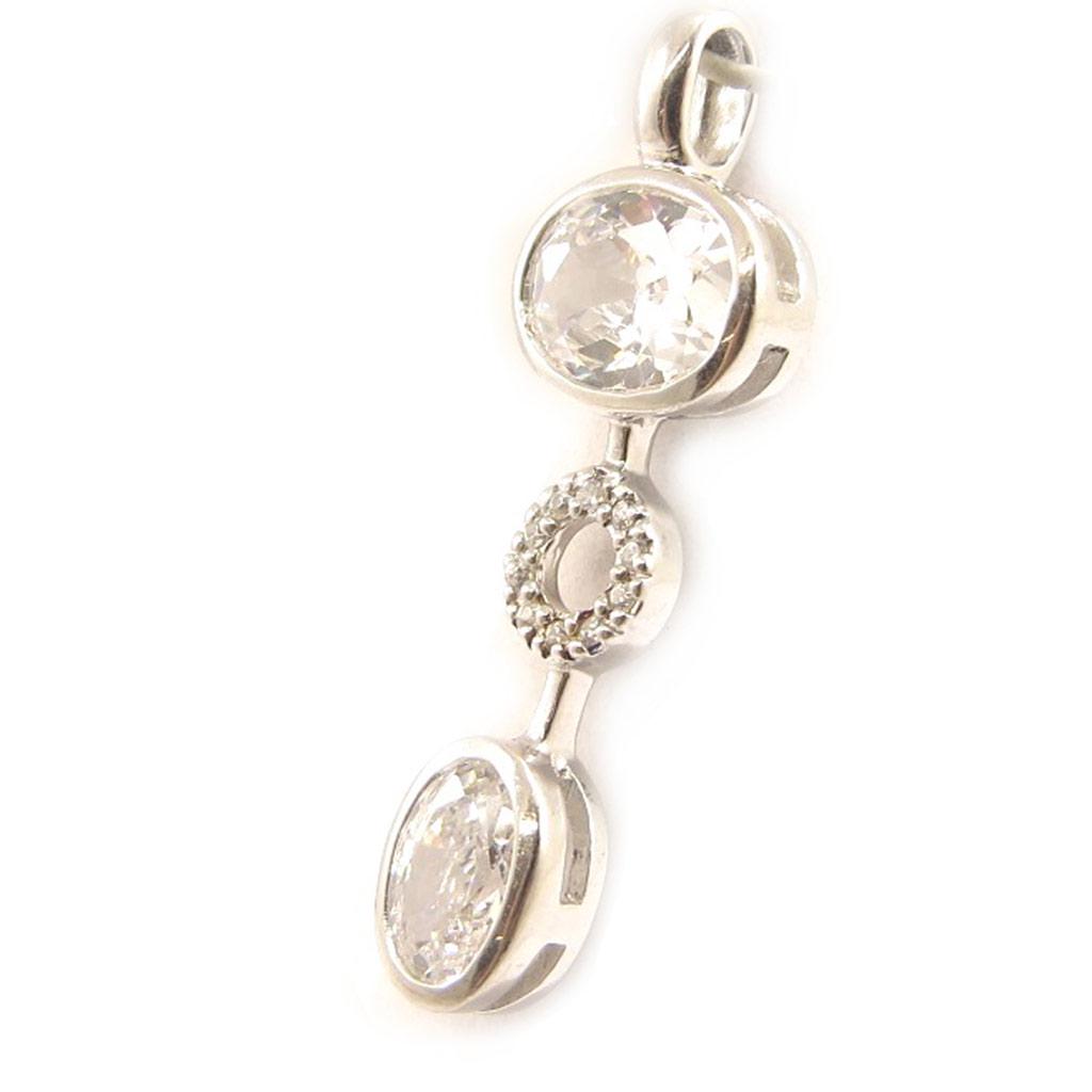 Les Trésors De Lily [D7508] - Pendentif Argent 'Diana' Blanc