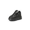 2024 Fall/Winter Women's Thick-Soled Punk Leather Shoes - Dark Low-Top Motorcycle Boots