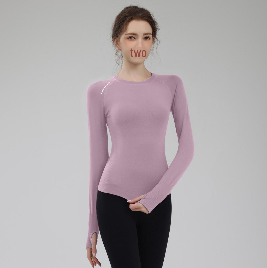 "Women's Slim Fit Quick-Dry Long Sleeve Sports Tops for Autumn and Winter - Breathable Yoga & Running Gear"