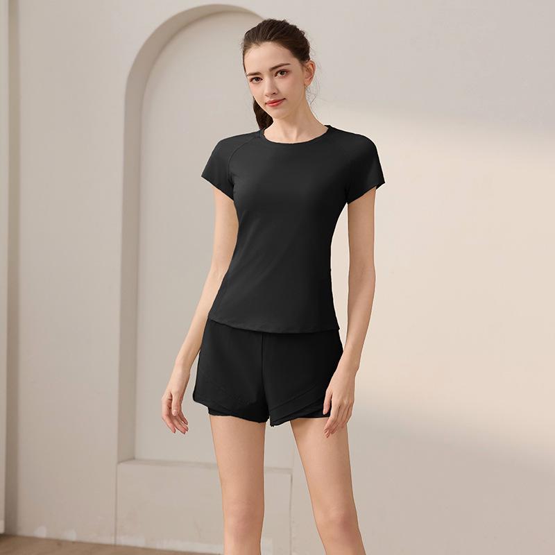 

Женский быстросохнущий сет для йоги из сетки – Летний эластичный топ и спортивные шорты свободного кроя, двойка XXL