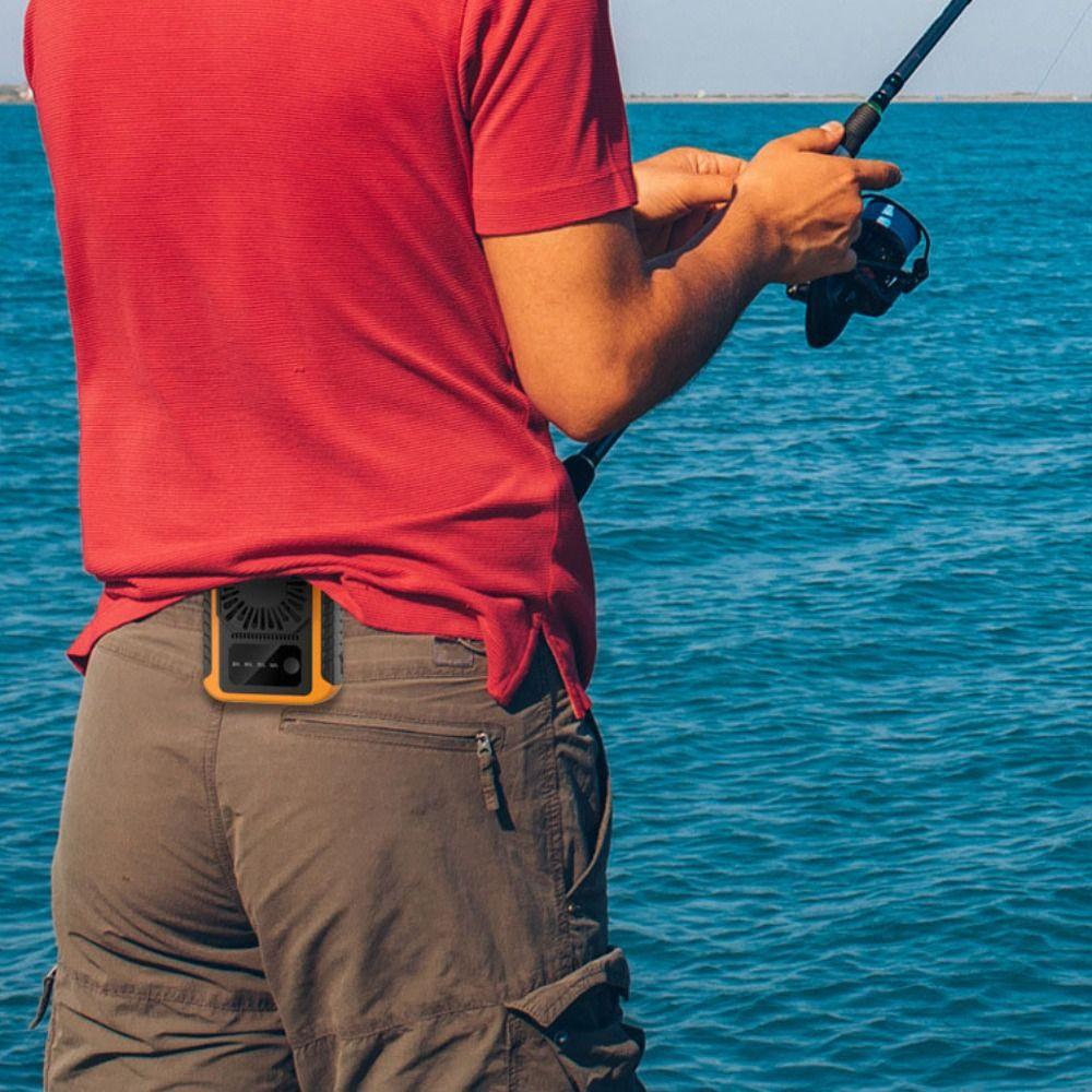 Adjustable Speed Neck Hanging Fan Handheld Portable Waist Fan  Outdoor Work