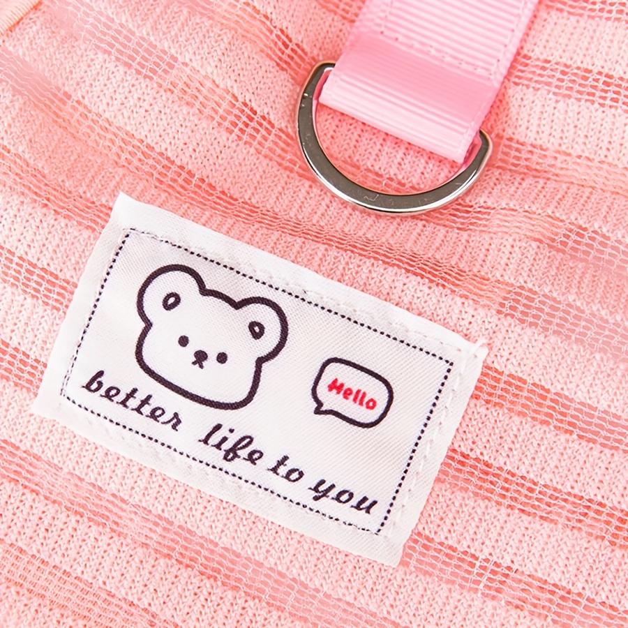 Pet Two Leg Jacket Breathable Lightweight Hollow Striped Bear Can Pull Dog Tank Top Cat Teddy Spring/Summer Clothes
