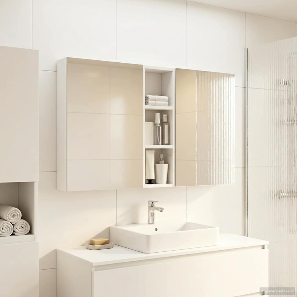 Bathroom Cabinet Set 3 pcs 100 x 10.5 x 60.5 cm Particleboard