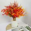 9PCS UV-resistant Artificial Fall Bouquets Artificial Orange Fall Plants - Outdoor Window Frames Fireplace Garden Decorate