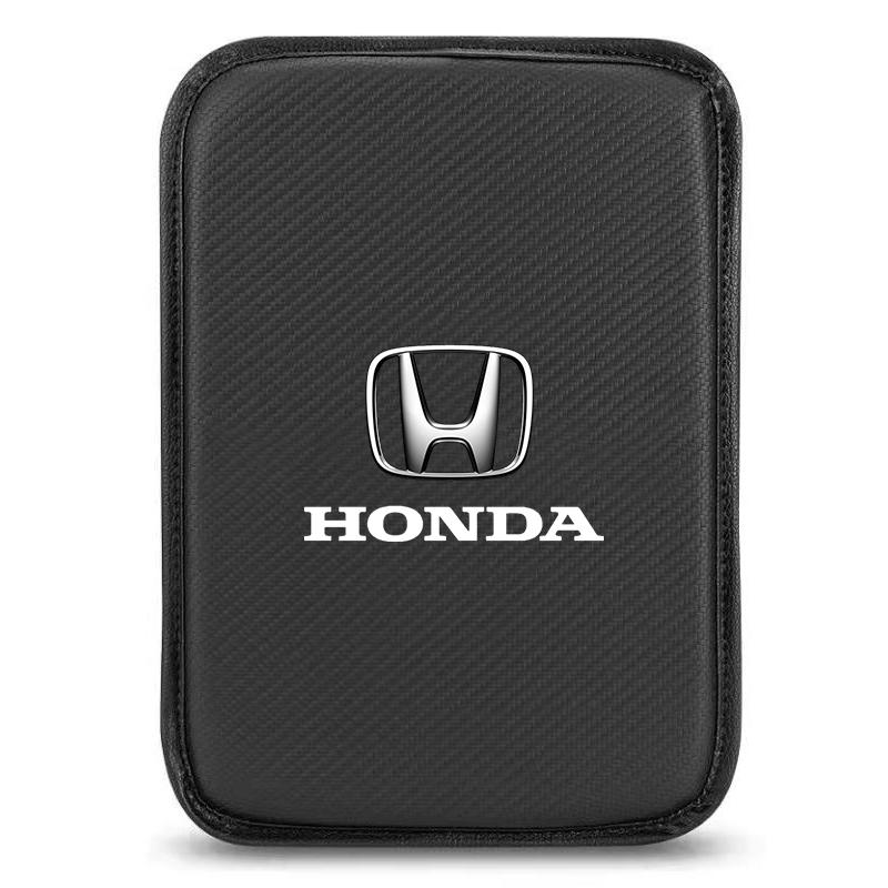 Car Armrest Box Mats Leather Center Console Covers Accessories For Honda Fit Mugen Insight Type S R VTEC DOHC Modulo Vezel Legend RR Si