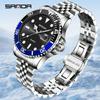 SANDA Top Brand New Business Man Quartz Watches Rotating Bezel 50M Waterproof Night Light Calendar Fashion Men's Wristwatch