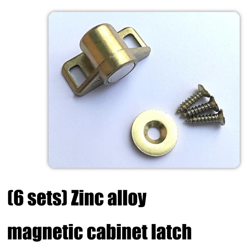 6er-Pack Langlebige Magnetische Türstopper Zinklegierungen Türstopper für Dauerhaften Einsatz an Schränken Schubladen und Kleiderschränken