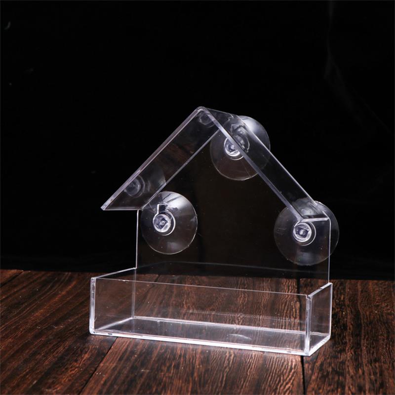 House Transparent Window Wild Bird Feeder Outdoor Removable Suction Cups Sliding Automatic Birds Feed Tray for Garden Patio Yard