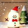 Snowman Silicone Night Light: Rechargeable Bedside Atmosphere Lamp & Festive Desktop Ornament, Perfect for Christmas and Birthday Gifts