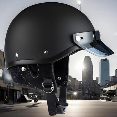 Motorcycle Half Helmet Lightweight Cool Breathable Open-face Cap Motorcycle Helmets For Men For Motocross Scooter Racing Street