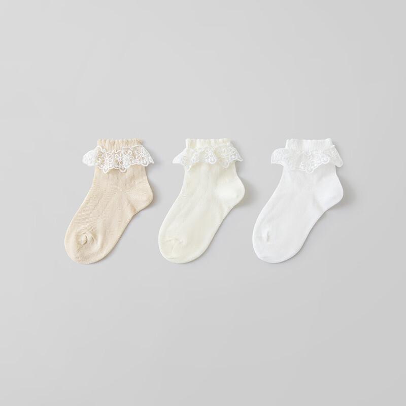 Minibala Girls' Summer Lace Socks (3-Pack)