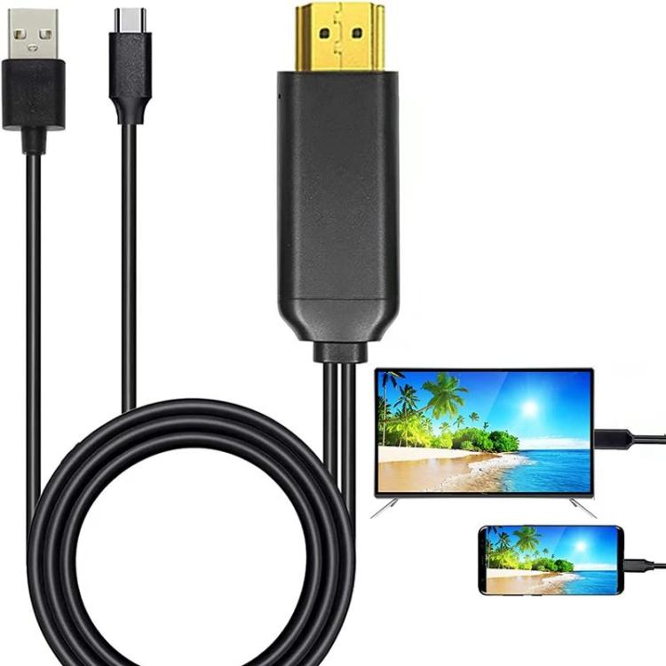 USB 3.1 Type-C to HDMI MHL 4K HD Video Digital Converter Cord for Android Phone to Monitor Projector TV