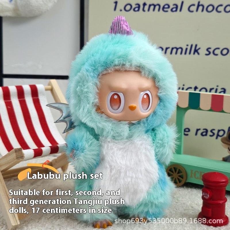 For Labubu/Cloths First And Second Generation Vinyl Figurine Dolls 17cm Cute Dress-Up Dress, Plush Suit Clothing Accessories