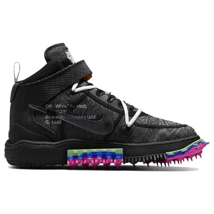 New Nike Air Force 1 Mid Off White Black DO6290-001