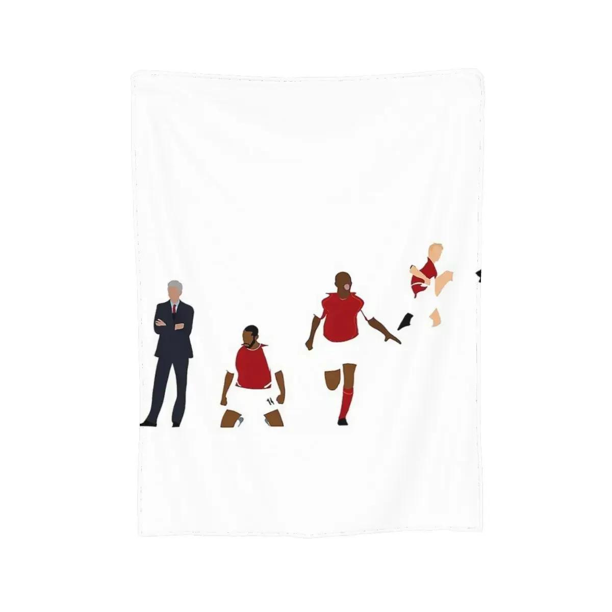 

Arsenal Invincibles Minimalist Art Blankets Soft Warm Flannel Throw Blanket Cover for Bed Living room Picnic Travel Home Couch# 75X95CM сірий колір