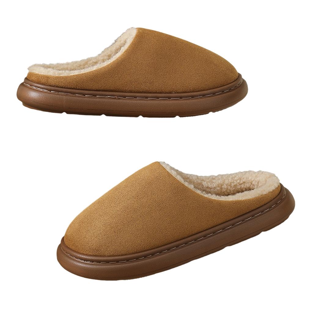 Indoor - Cotton Slippers with Back - Warm House Slippers for Fall and Winter