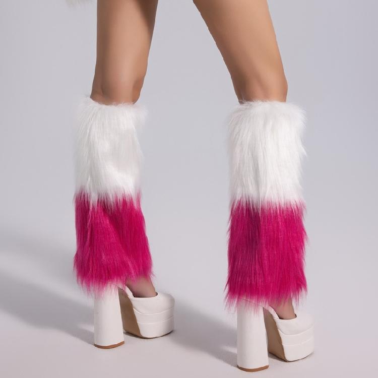 Faux Furs Leg Warmer Winter Warm Furs Boot Cuffs Cover,Party Costumes Shoe Cover