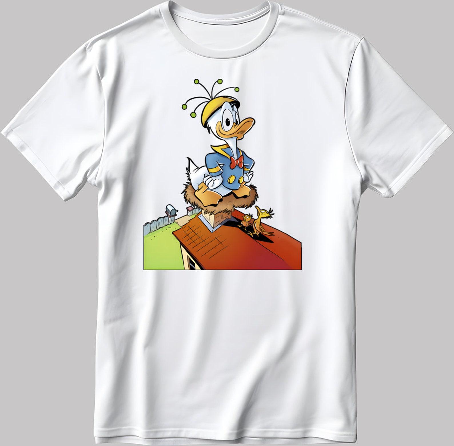 Donald Duck Cosplay Short Sleeve White-Black Men s / Women s T-Shirt N529 3XL