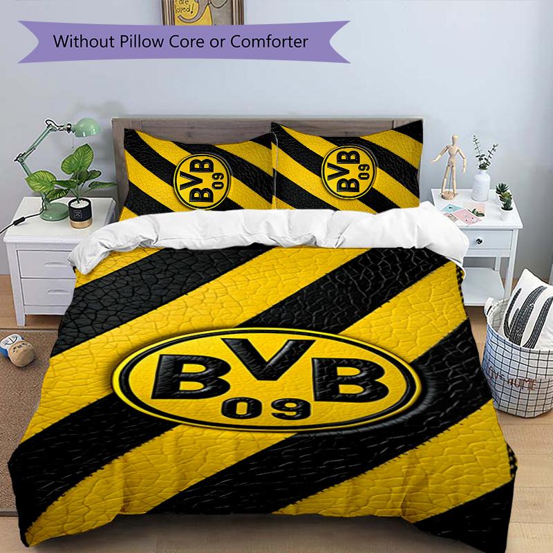 BvB 09 3pcs Bedding Set Duvet Cover Closure Includes 1 Duvet Cover & 2 Pillowcases for All Seasons Bedroom Home Dorm Decor