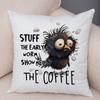 Sassy Bird Character Pillowcase Double Print Humorous Avian Design Cushion Cover Soft Plush Witty Bird Theme Pillowcase