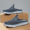 36-46 Unisex Slippers Men's Half Slippers Mesh Meter-breathable Men's Black Mueller Shoes