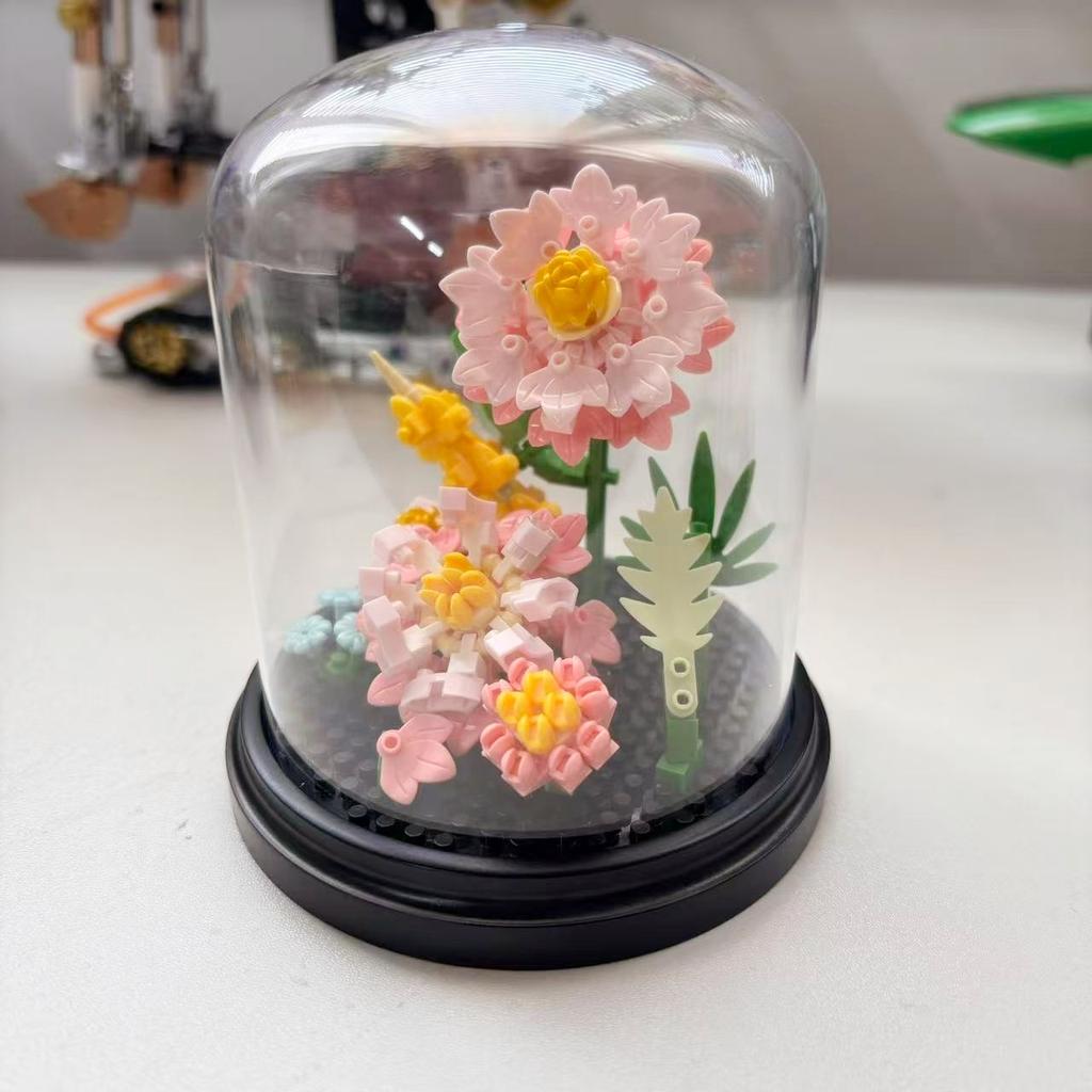 Micro-Particle Building Blocks For Flower Assembly, Home Desktop Decorations, Mother'S Day, Valentine'S Day, Christmas, Birthday Gifts
