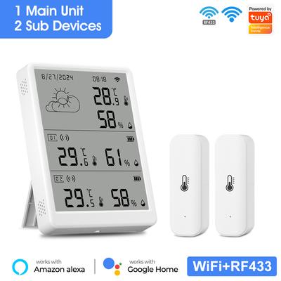 WiFi Weather Station Digital Room Thermometer Indoor Outdoor Hygrometer Digital Hygrometer Thermometer for Indoor and Outdoor