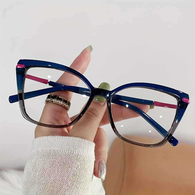 1 Pair Of New Cat'S Eye Glasses Frames Women'S Fashion Glasses Day And Night Use Anti-Blue Light Lenses Tinted Glasses
