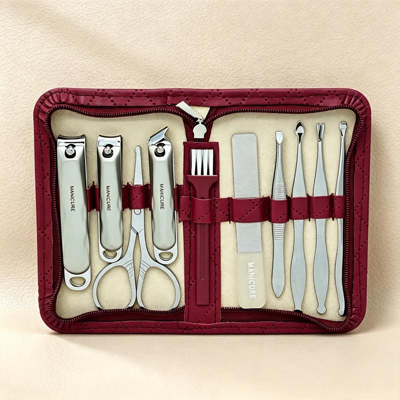 Portable 10-Piece Manicure & Pedicure Nail Clipper Set - Ideal for Home Use, Beauty Care & Gifts
