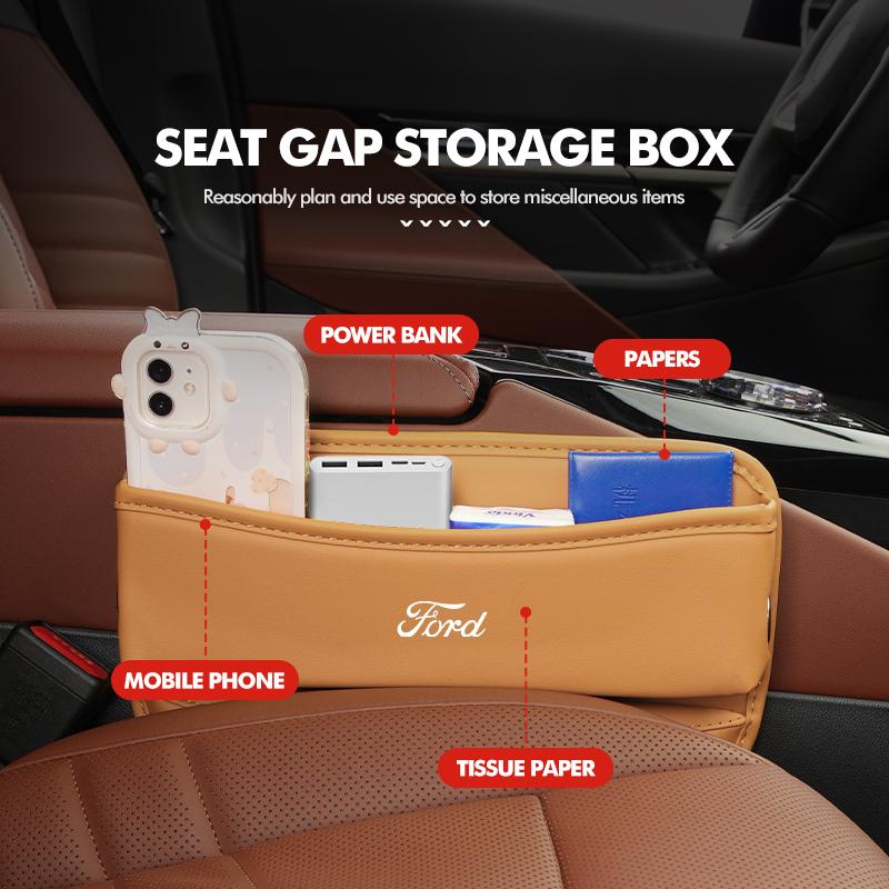 For Ford Car Seat Gap Storage Box Universal Auto Seat Crevice Organizer Escort KA Flex Everest KA Expedition Falcon Fusion
