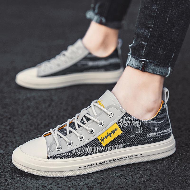 Модные весенние новые спортивные парусиновые туфли для мальчиков корейская повседневная — фото 6