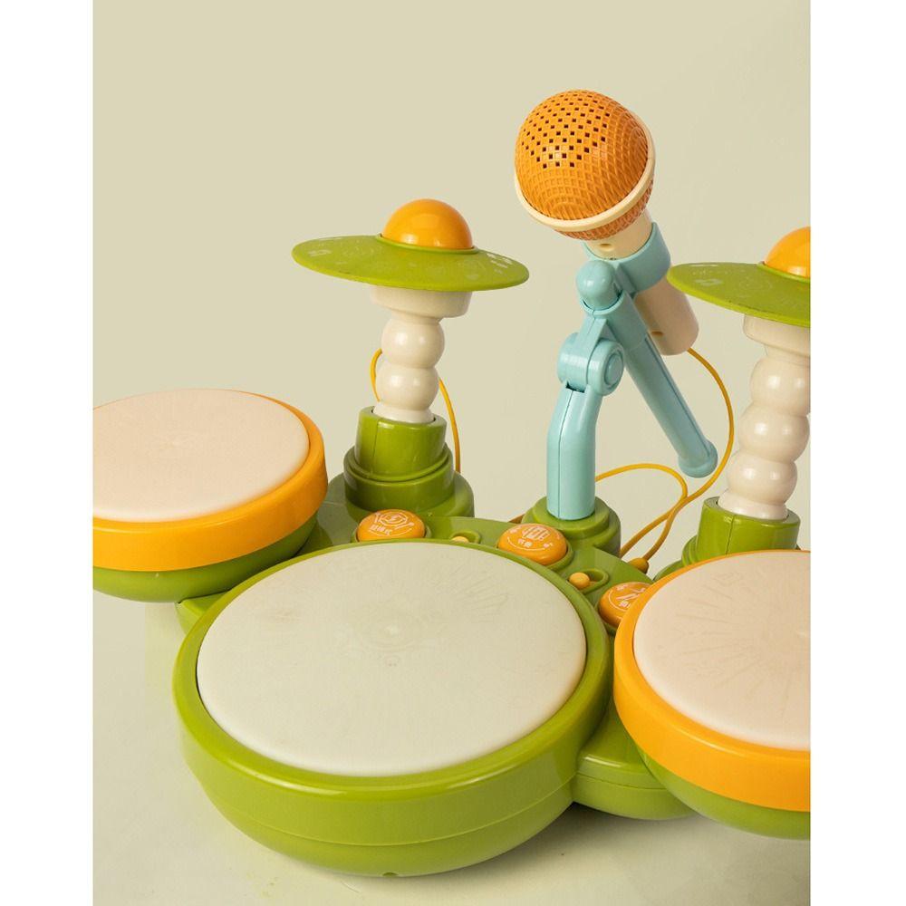 BPA Free Kids Drum Set Wear Resistant Musical Montessori Toys Jazz Drum Set Toys  Early Educational