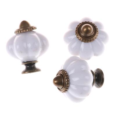 White Vintage Style Door Knobs Cabinet Drawer Cupboard Kitchen Pull Handle