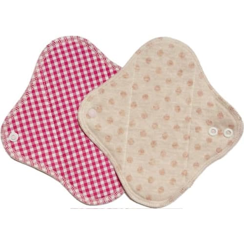 Sweet Cotton Outlet: Made In Japan Cloth Pads, Organic Cotton Liners for Discharge, 10 Count, Color and Pattern of Your Choice (Air Knit Pink)