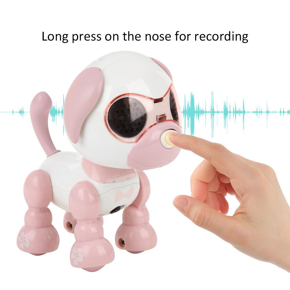 Electronic Intelligent Touch Sensoring Robot Dog Toy Children Early Education Toy Kid GiftPink