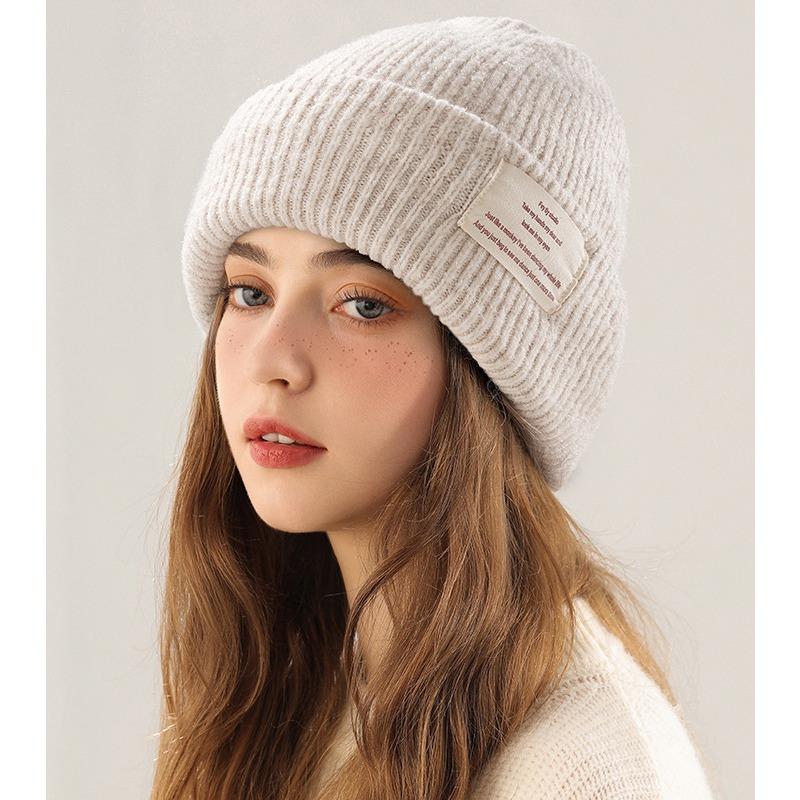 Winter New Autumn And Woolen Hats For Women Fashionable And Versatile Warm And Face Enhancing Small Knitted Woolen Hats Coldproof Headscarves