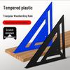 High-Precision Multifunctional Plastic Triangle Ruler (90° & 45°) for Woodworking Decoration