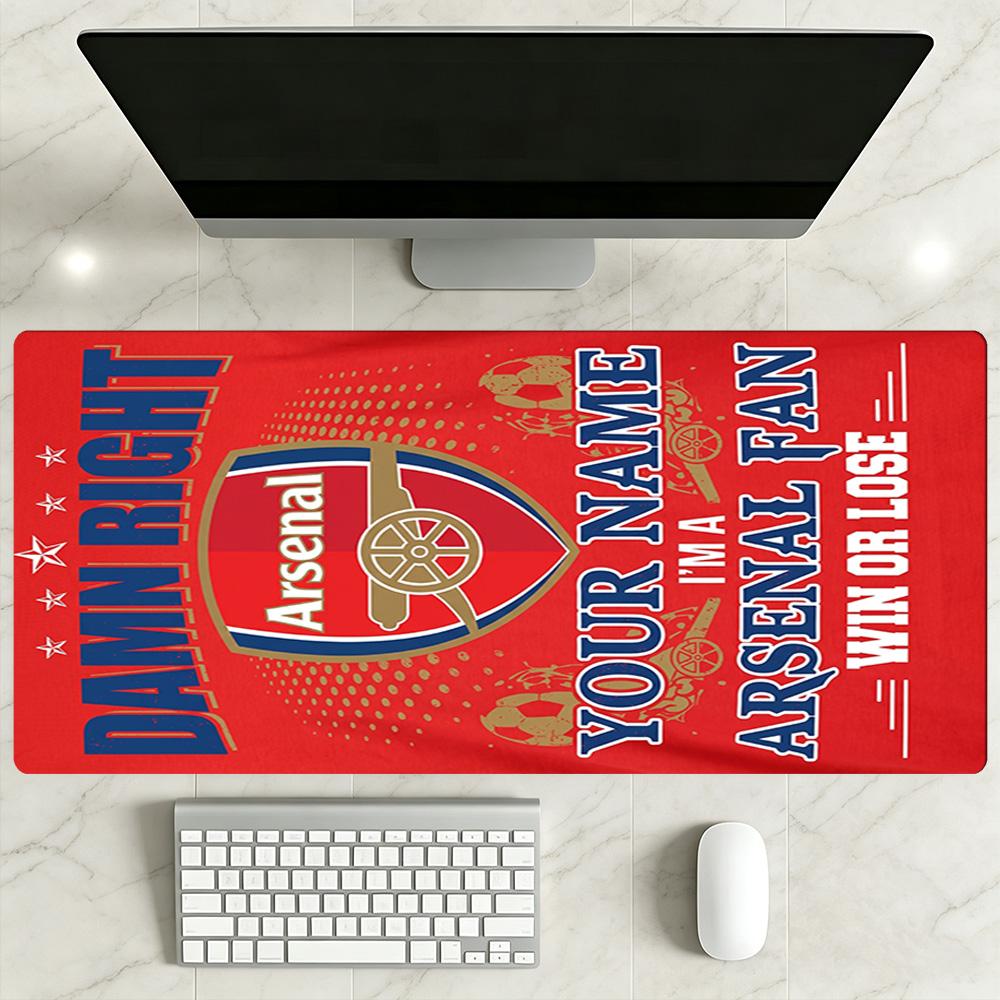 Arsenal F.c. Customizable Name Mouse Pad Keyboard Pad Study Desk Mat Non-Slip Rubber Bottom Perfect for Office Desktop Supplies School Home